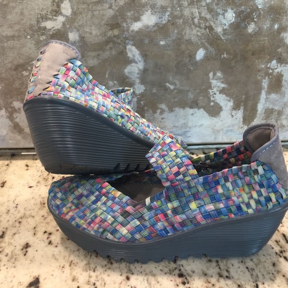 BM Bernie Mev Platform Multicolor Shoes Wm Sz 9 - Picture 1 of 7